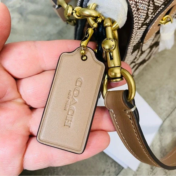 Coach Tabby 26 Medium Crystal Signature Jacquard Shoulder Bag Crossbody - Picture 12 of 16